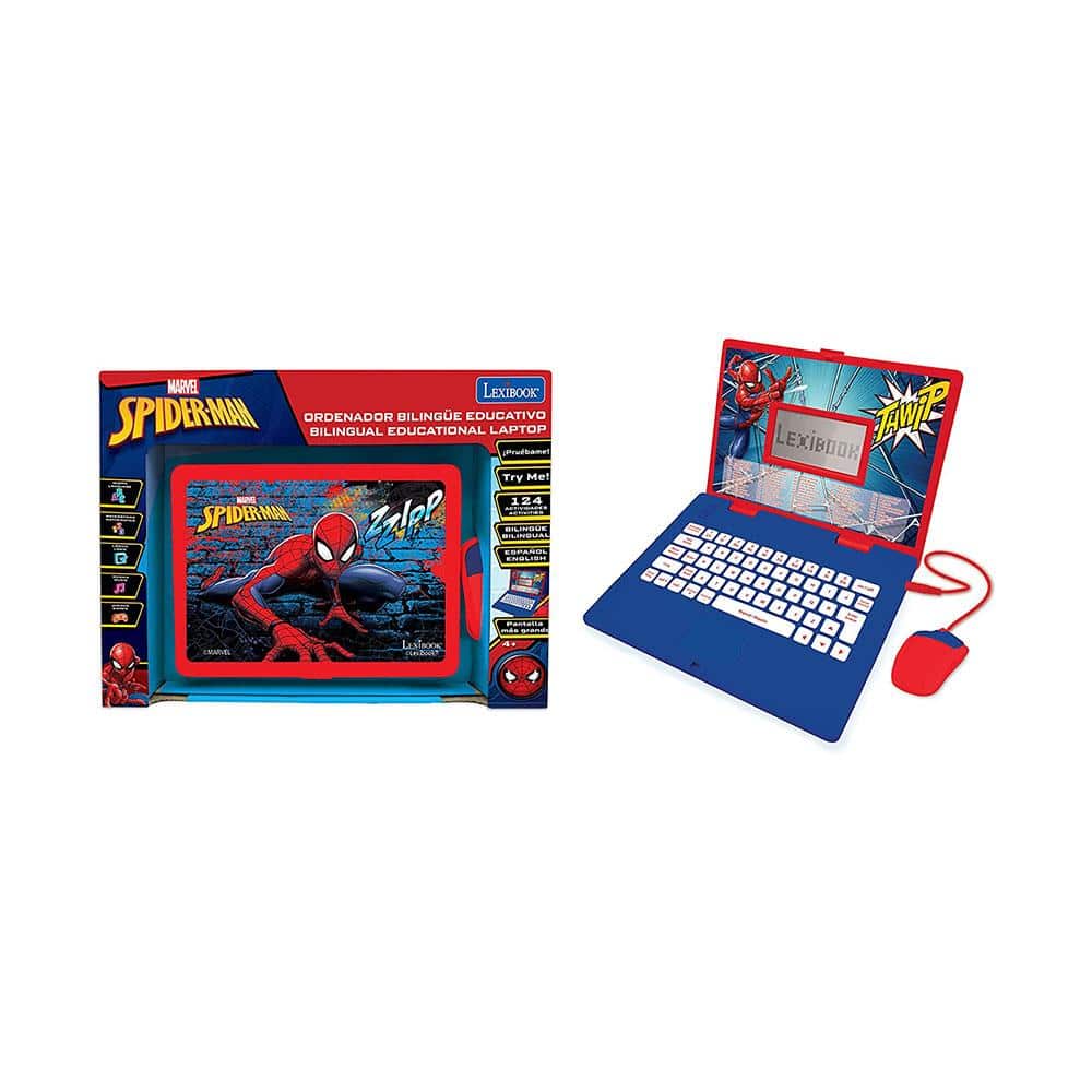 Lexibook Spider-Man Bilingual Educational Laptop With 124 Activites - Multicolour