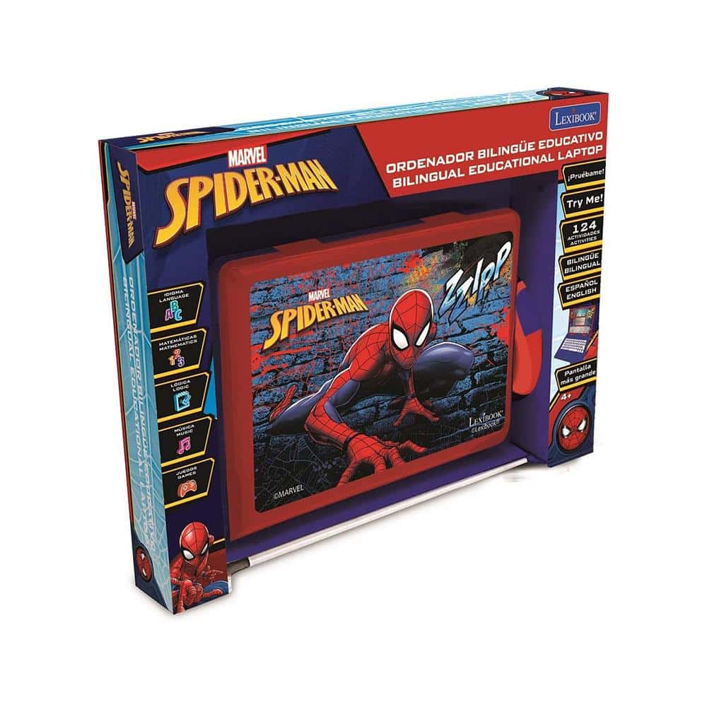 Lexibook Spider-Man Bilingual Educational Laptop With 124 Activites - Multicolour