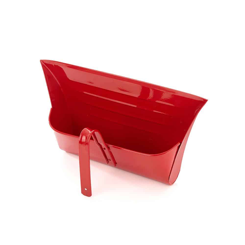 Leecroft Metal Hooded Dustpan Office Kitchen Home Car Floor Cleaning Sweeping - Red Secondary image