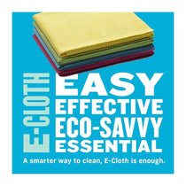E-Cloth Glass & Polishing Cleaning Cloth 4 Pack - Yellow, Pink, Green And Blue