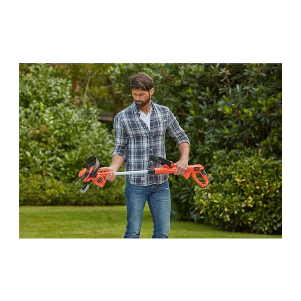 Black & Decker 3 In 1 Electric Grass Strimmer 30cm 550W 240V - Orange/Black