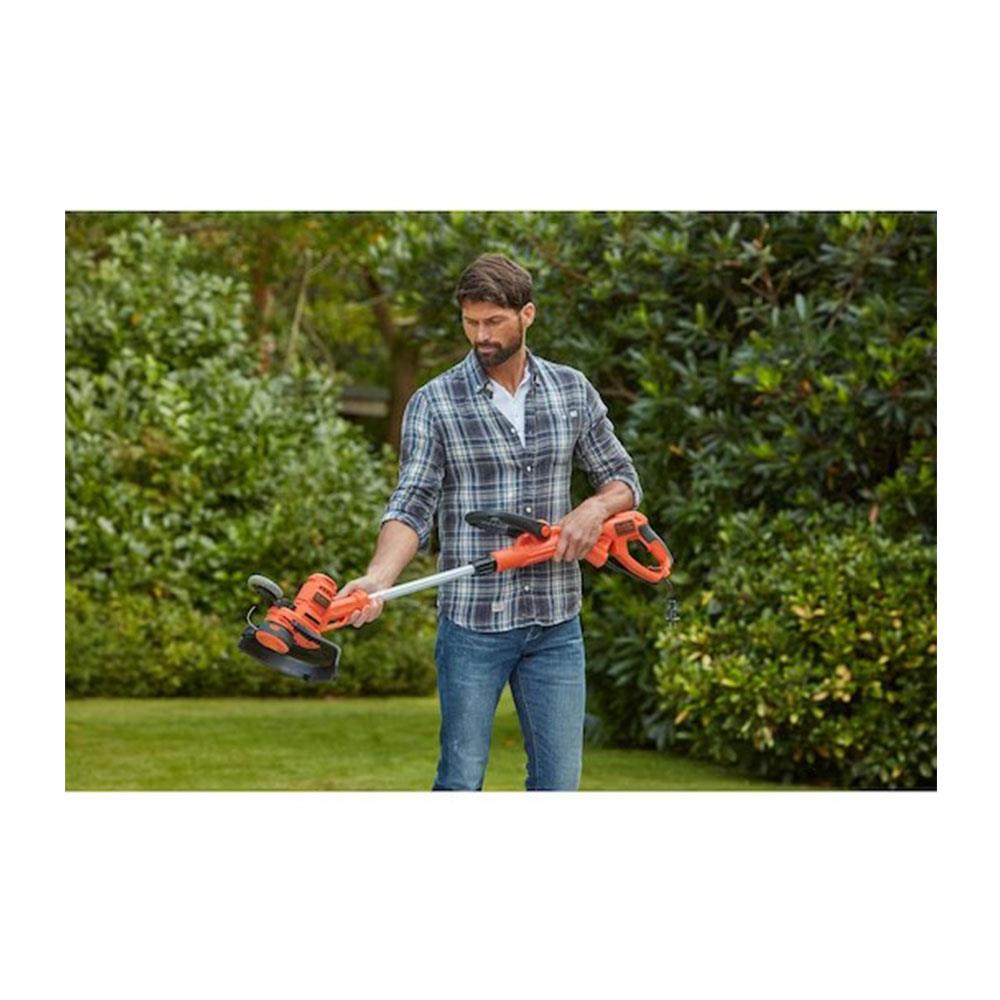 Black & Decker 3 In 1 Electric Grass Strimmer 30cm 550W 240V - Orange/Black
