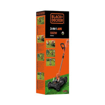 Black & Decker 3 In 1 Electric Grass Strimmer 30cm 550W 240V - Orange/Black