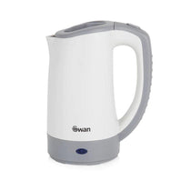 Swan Dual Voltage Travel Kettles With Two Tea Cups 600 W 0.5 Litres - White/Grey