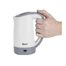 Swan Dual Voltage Travel Kettles With Two Tea Cups 600 W 0.5 Litres - White/Grey