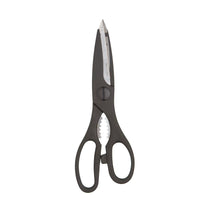 KitchenCraft 3-In-1 Kitchen Multi-Purpose Scissors 21cm With Bottle Opener Stainless Steel Blades - Black