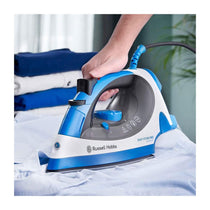 Russell Hobbs Steam Iron 2400W Easy Store Wrap and Clip 320ml Water Tank - Blue