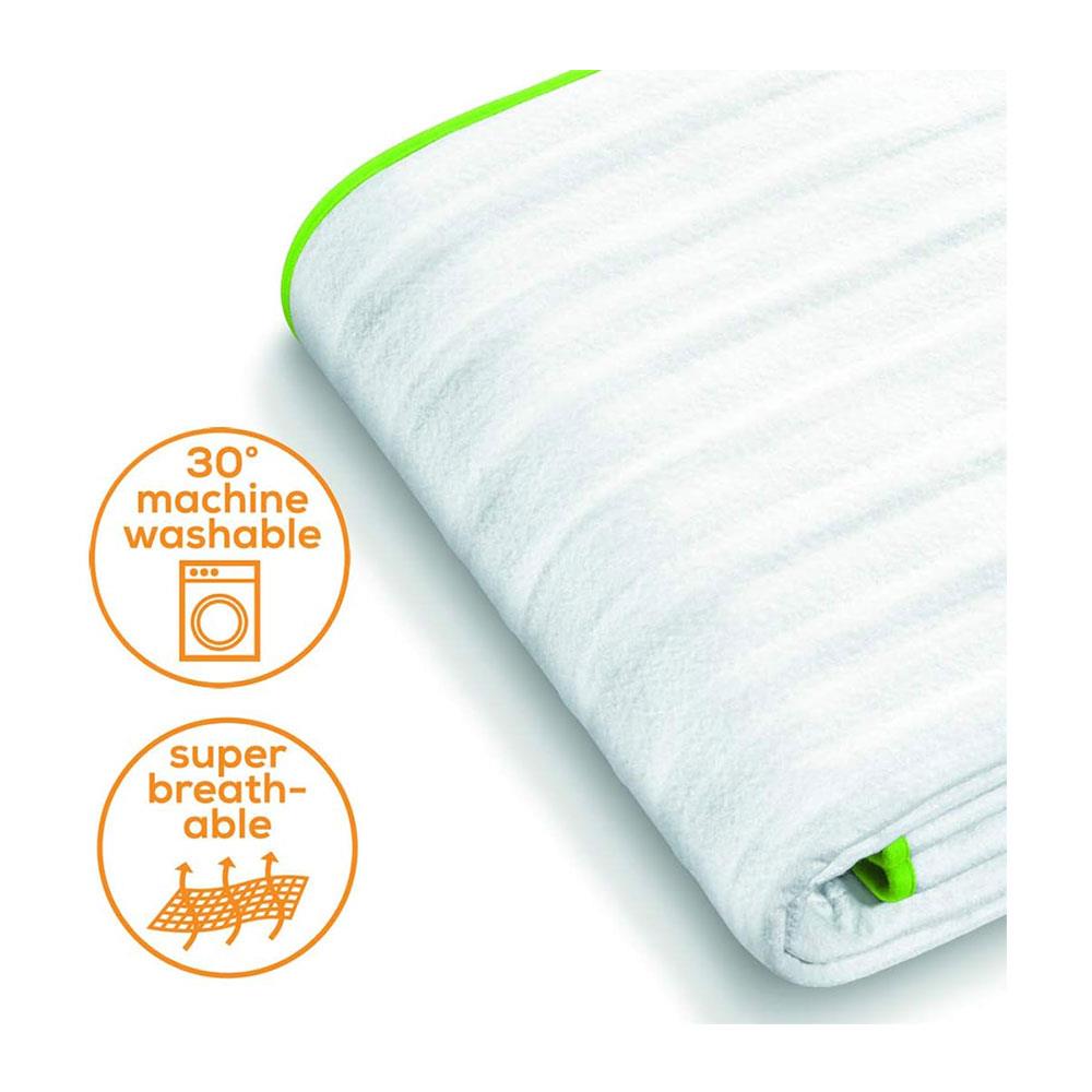Beurer Ecologic+ Heated Underblanket With Elastic Straps Fleece Single 152 x 72cm - White
