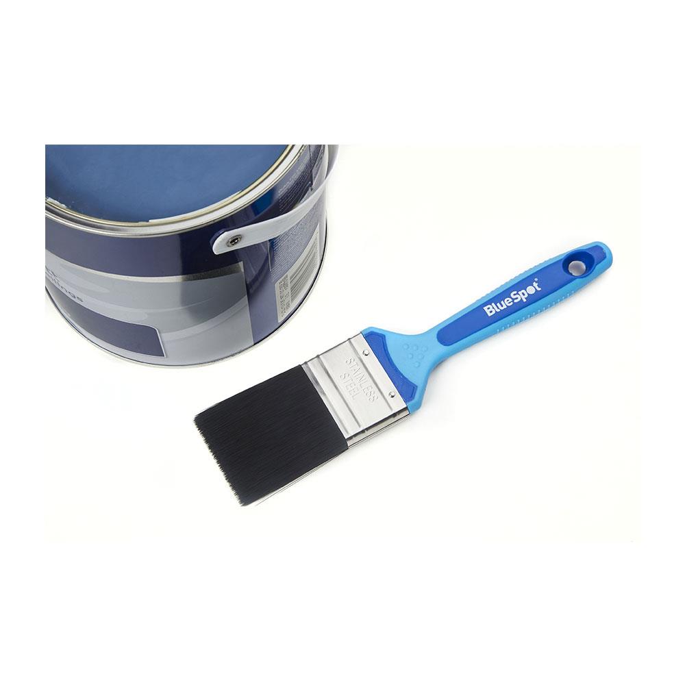 Blue Spot 1 1/2 Inch (38mm) Synthetic Paint Brush With Soft Grip Handle - Black