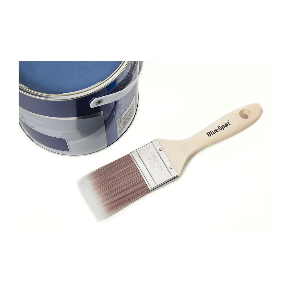 Blue Spot 1 1/2 Inch (38mm) Synthetic Paint Brush With Wooden Handle - Black