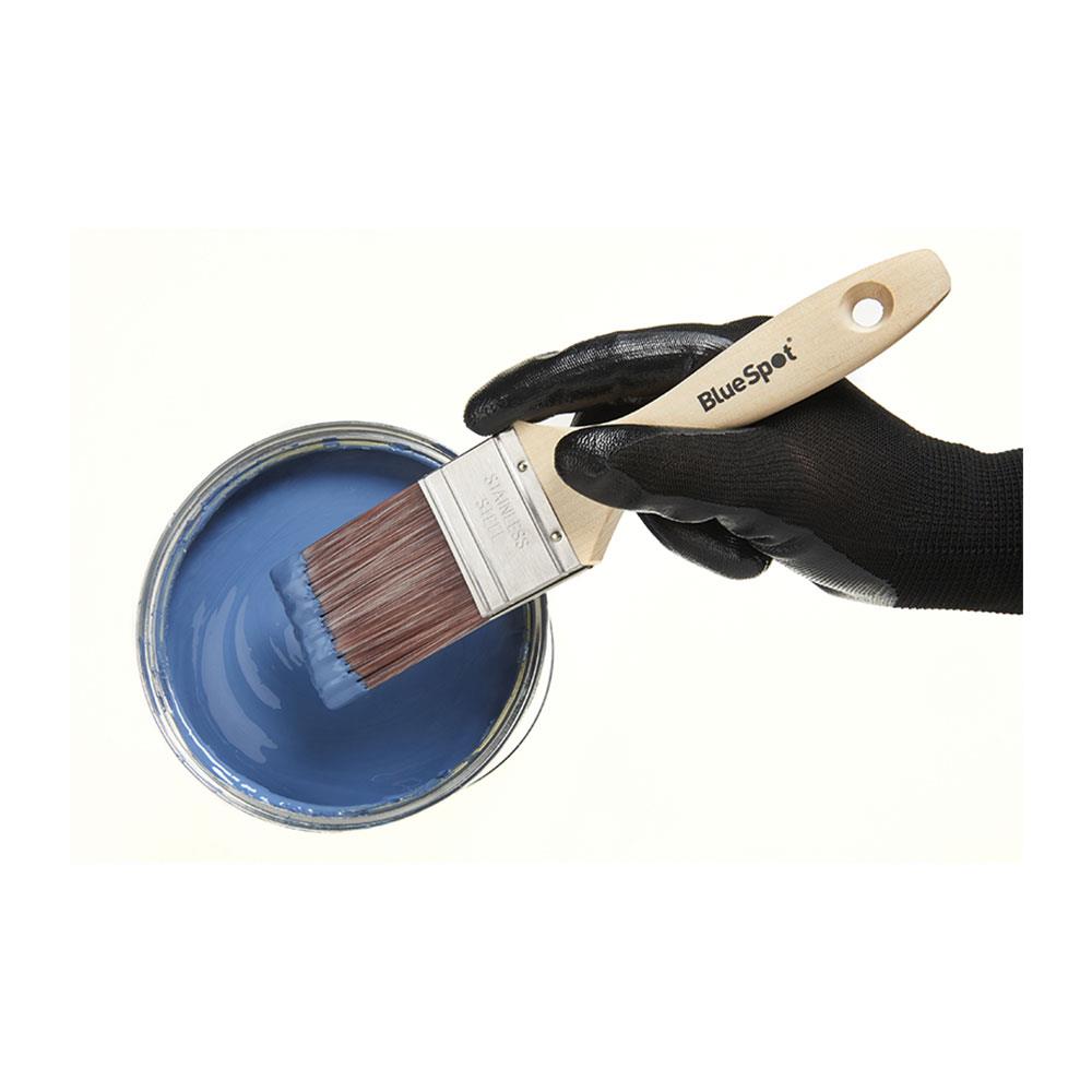 Blue Spot 1 1/2 Inch (38mm) Synthetic Paint Brush With Wooden Handle - Black