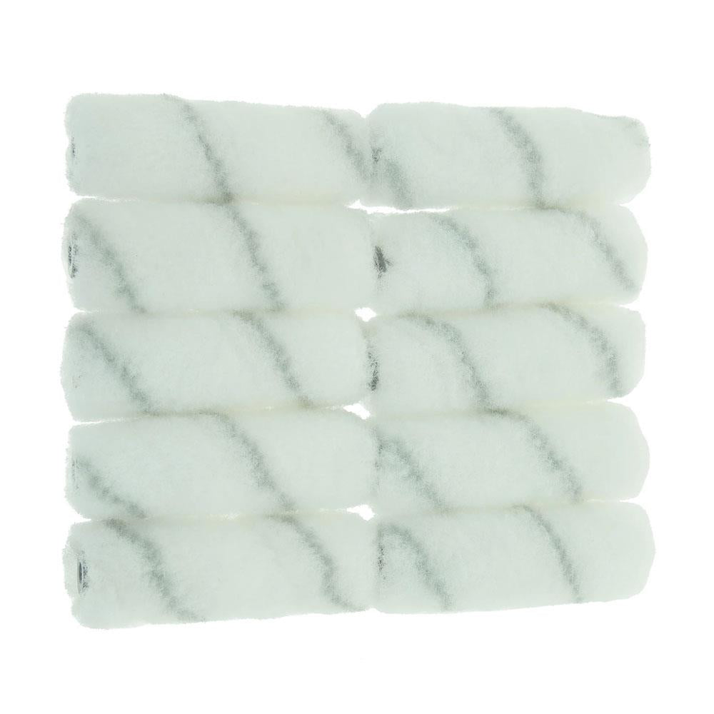 Coral Endurance 4 Inch Paint Roller Cover With Solvent Resistant Nylon Sleeve Fabric - 10 Piece Pack Set