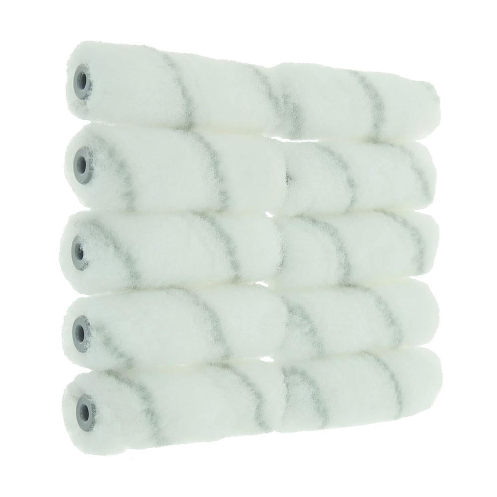 Coral Endurance 4 Inch Paint Roller Cover With Solvent Resistant Nylon Sleeve Fabric - 10 Piece Pack Set