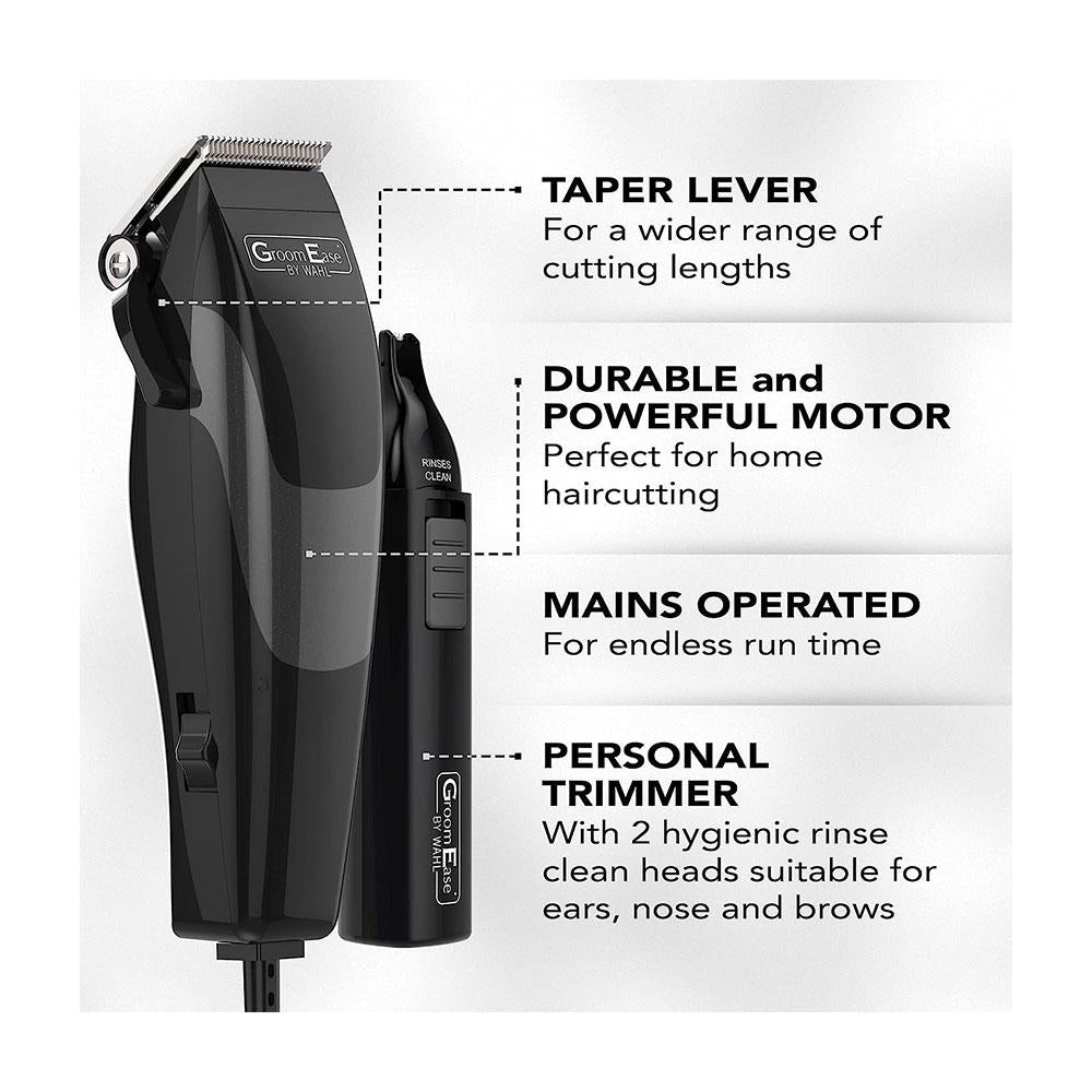 Wahl GroomEase Hair Clipper And Trimmer Gift Set - Black Secondary image