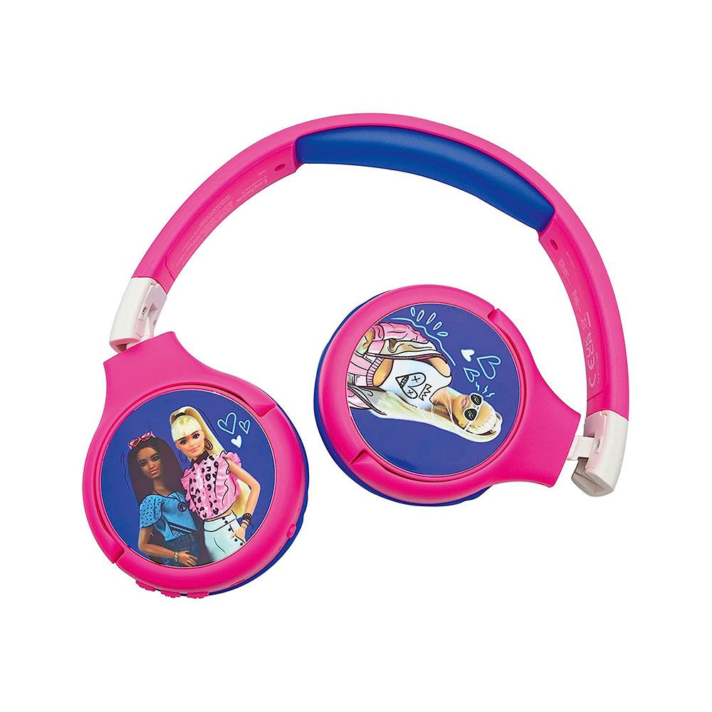 Lexibook Barbie Bluetooth And Wired Foldable Headphones With Microphone - Multicolour Main image