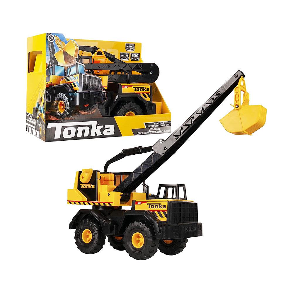 Tonka Steel Classics Toughest Mighty Crane Construction Truck Toy - Multicolour Main image