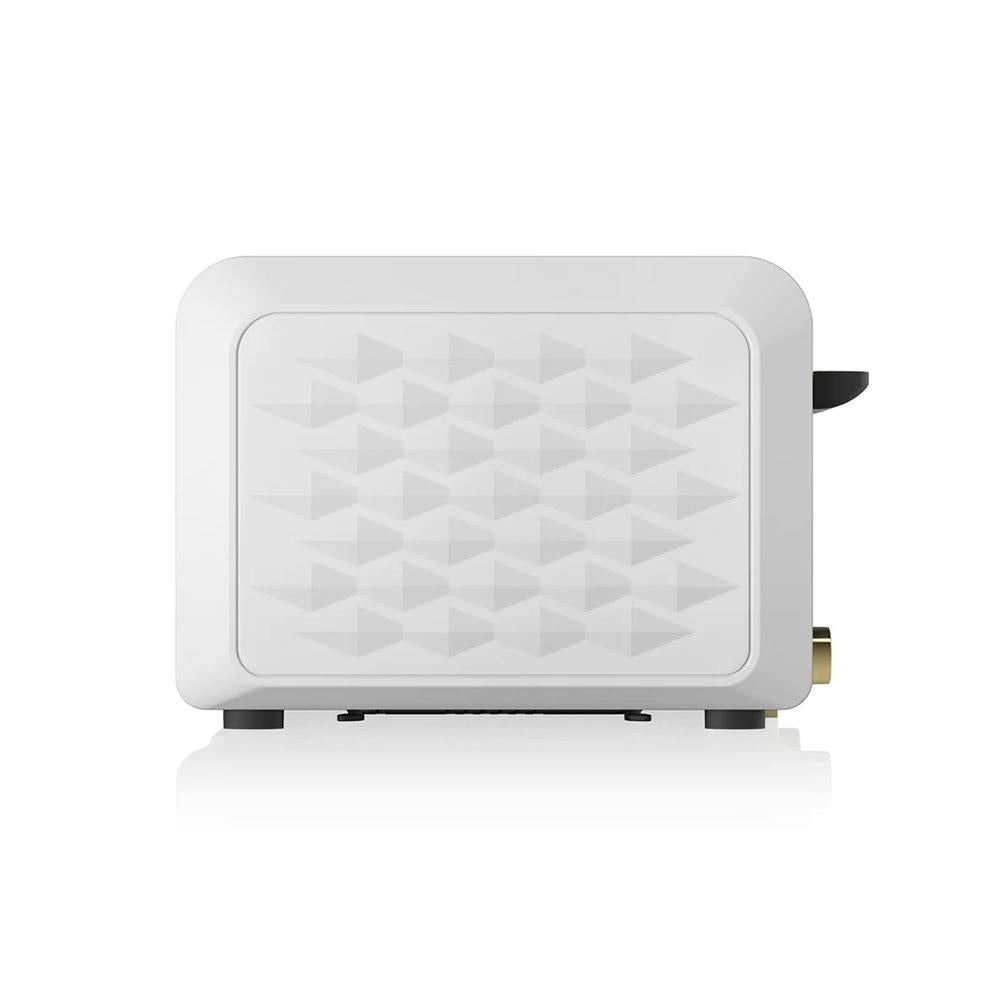 Swan Gatsby 4 Slice Toaster Diamond Pattern Design 1850 W - White And Gold