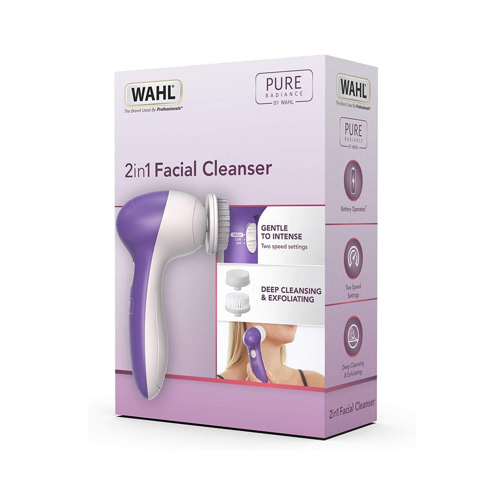 Wahl Pure Radiance 2 In 1 Facial Cleanser With 2 Interchangeable Heads - Purple
