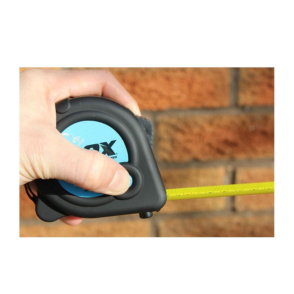 OX Tools Trade Tape Measure 8m/26ft Metric/Imperial - Black/Blue
