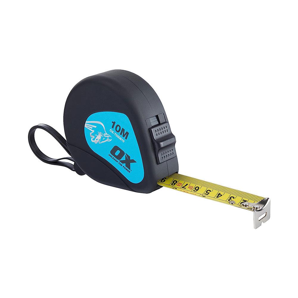 OX Tools Trade Tape Measure 10m/33ft Metric And Imperial - Black/Blue Main image