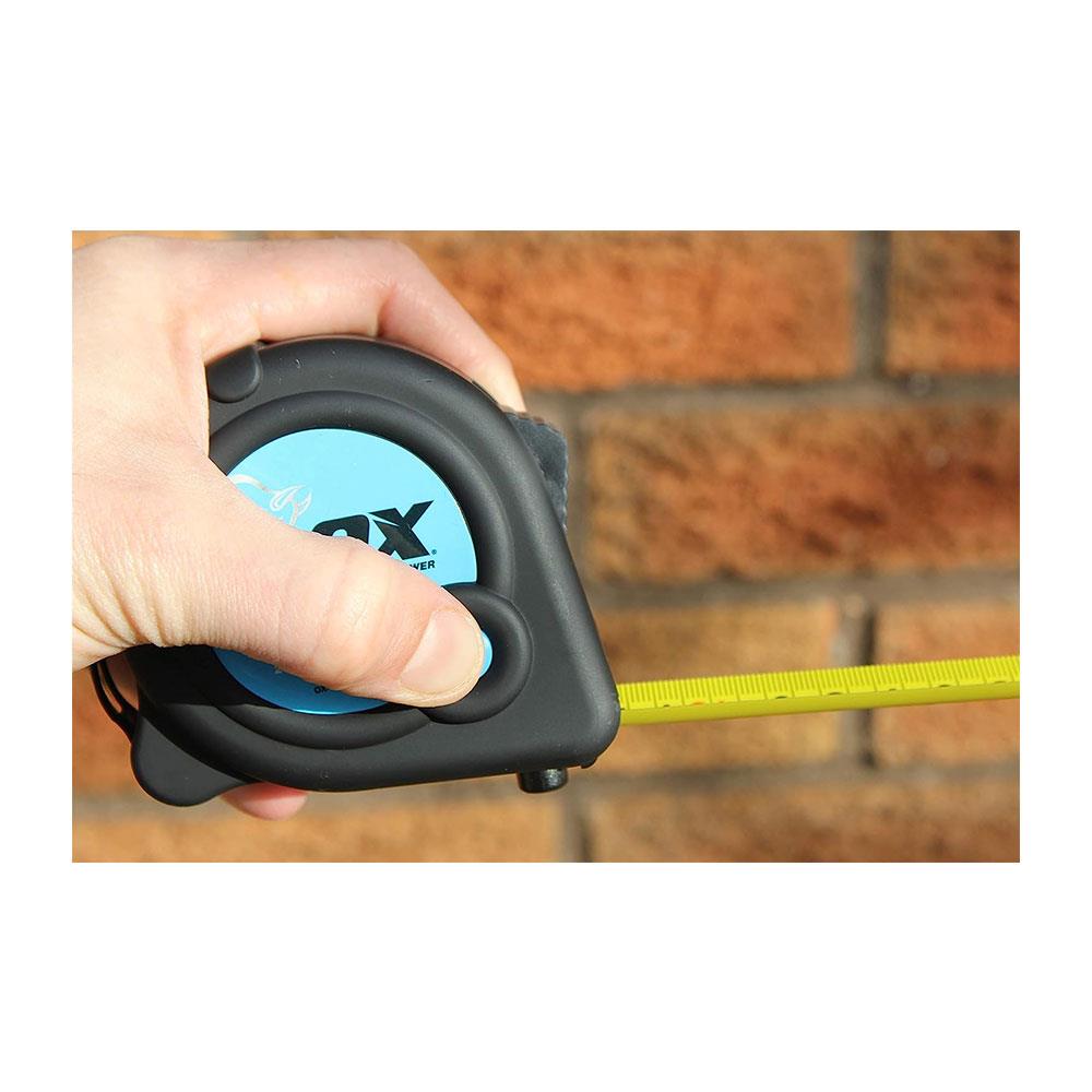 OX Tools Trade Tape Measure 10m/33ft Metric And Imperial - Black/Blue