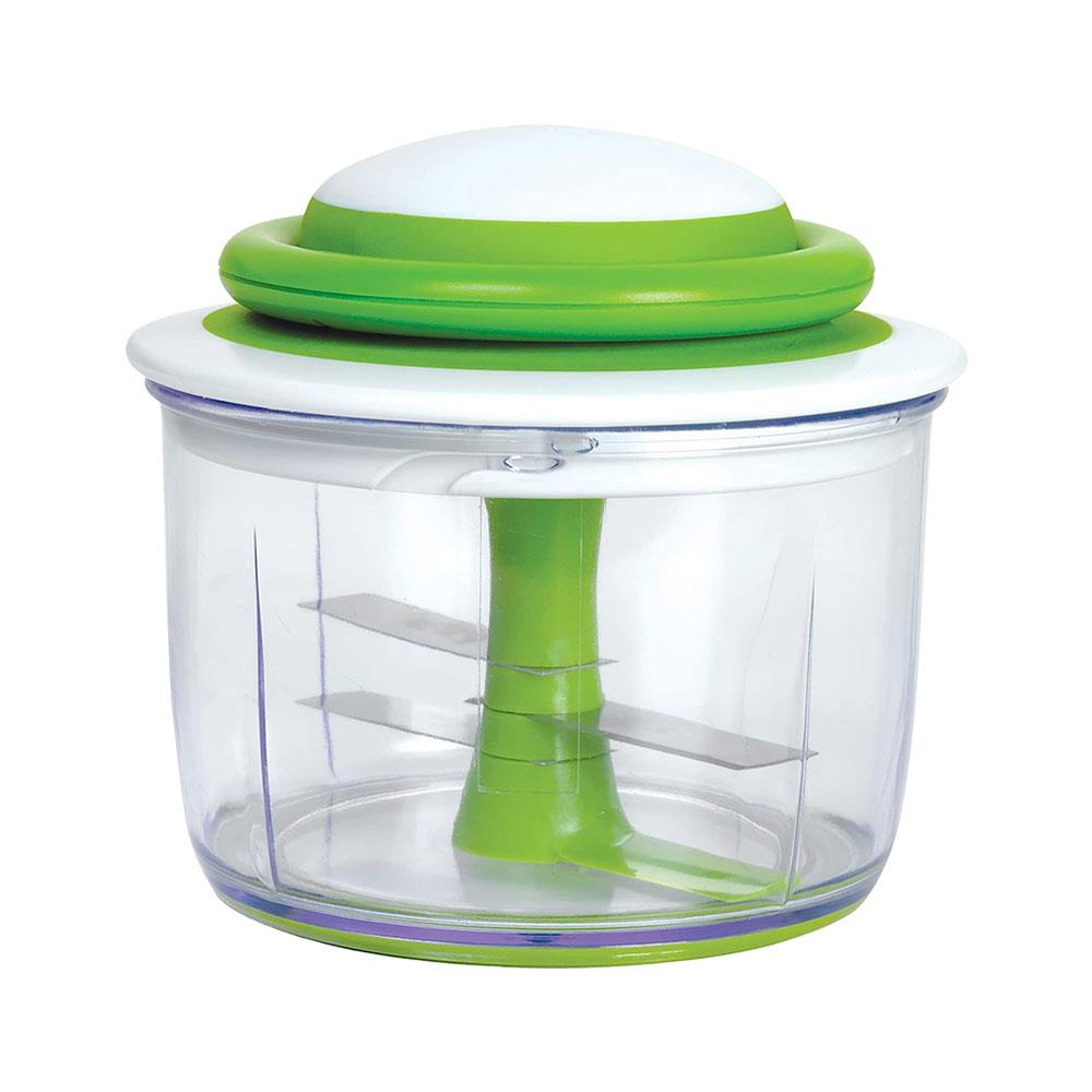 Chef'n VeggiChop Vegetable Chopper For Chopping Nuts Herbs Onions Tomatoes - White/Green