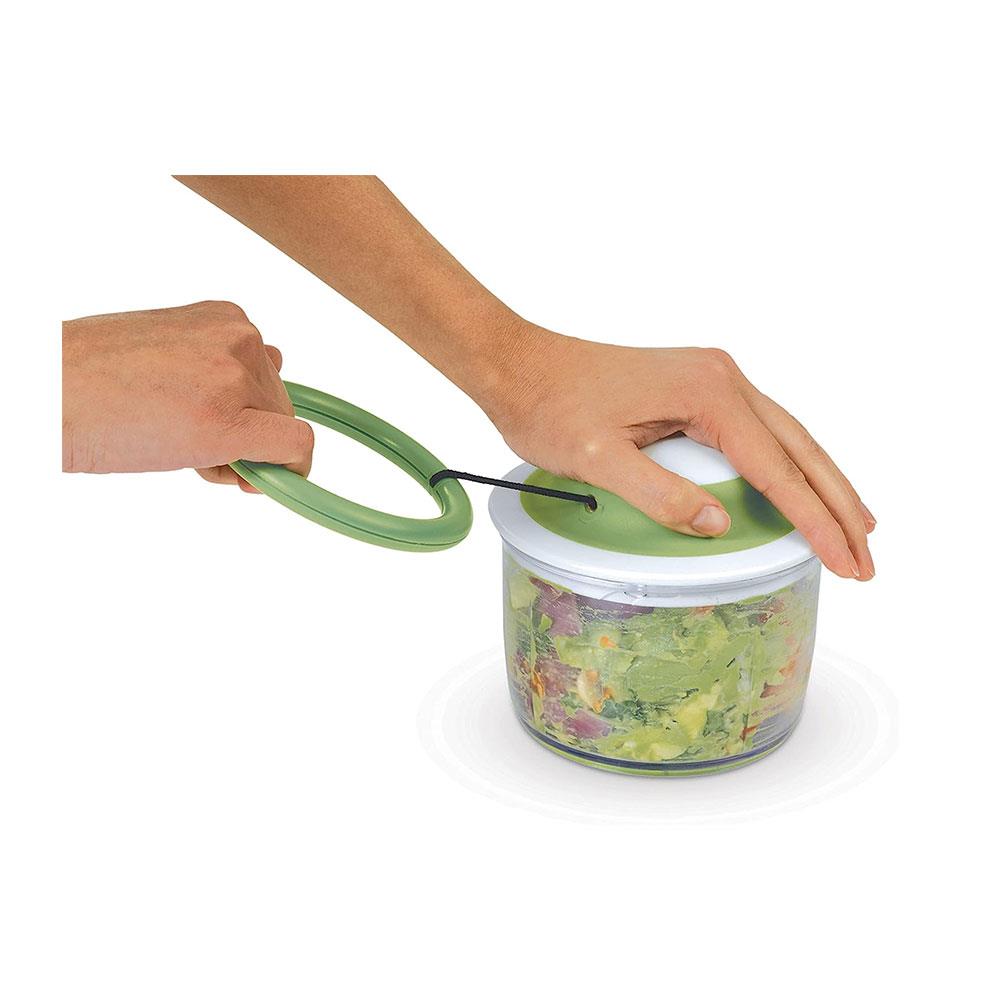 Chef'n VeggiChop Vegetable Chopper For Chopping Nuts Herbs Onions Tomatoes - White/Green