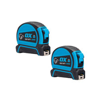 OX Tools Pro Double Locking Tape Measure Twin Pack 5m/16ft - Blue
