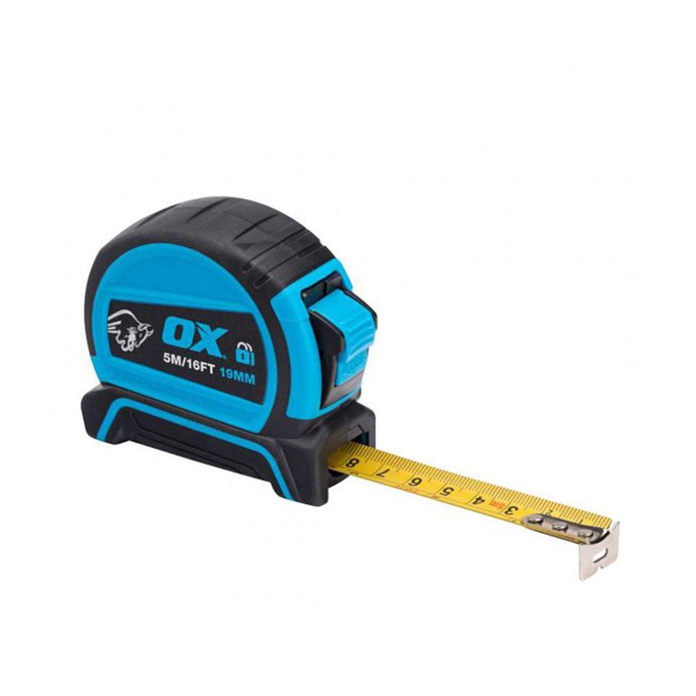 OX Tools Pro Double Locking Tape Measure Twin Pack 5m/16ft - Blue