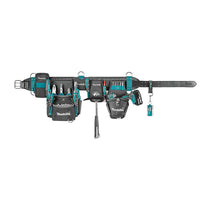 Makita Ultimate Heavy Weight Tool Belt Set 3 Layers Leather - Black/Blue