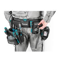 Makita Ultimate Heavy Weight Tool Belt Set 3 Layers Leather - Black/Blue
