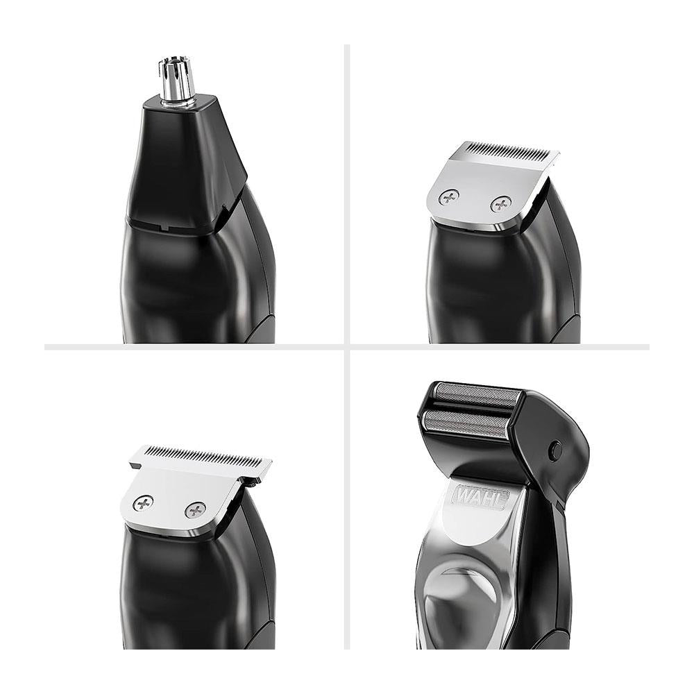 Wahl Trimmer Kit Total Groom 8 In 1 Hair Face And Body Grooming With 4 Interchangeable Heads - Black