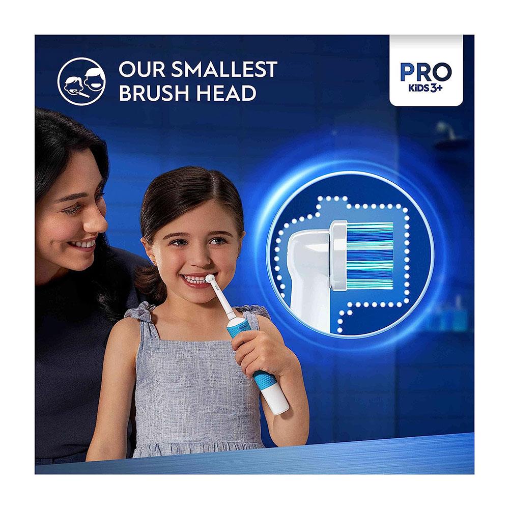 Oral-B Pro Disney Frozen Kids Electric Toothbrush Head Extra Soft Bristles 4 Pack - White