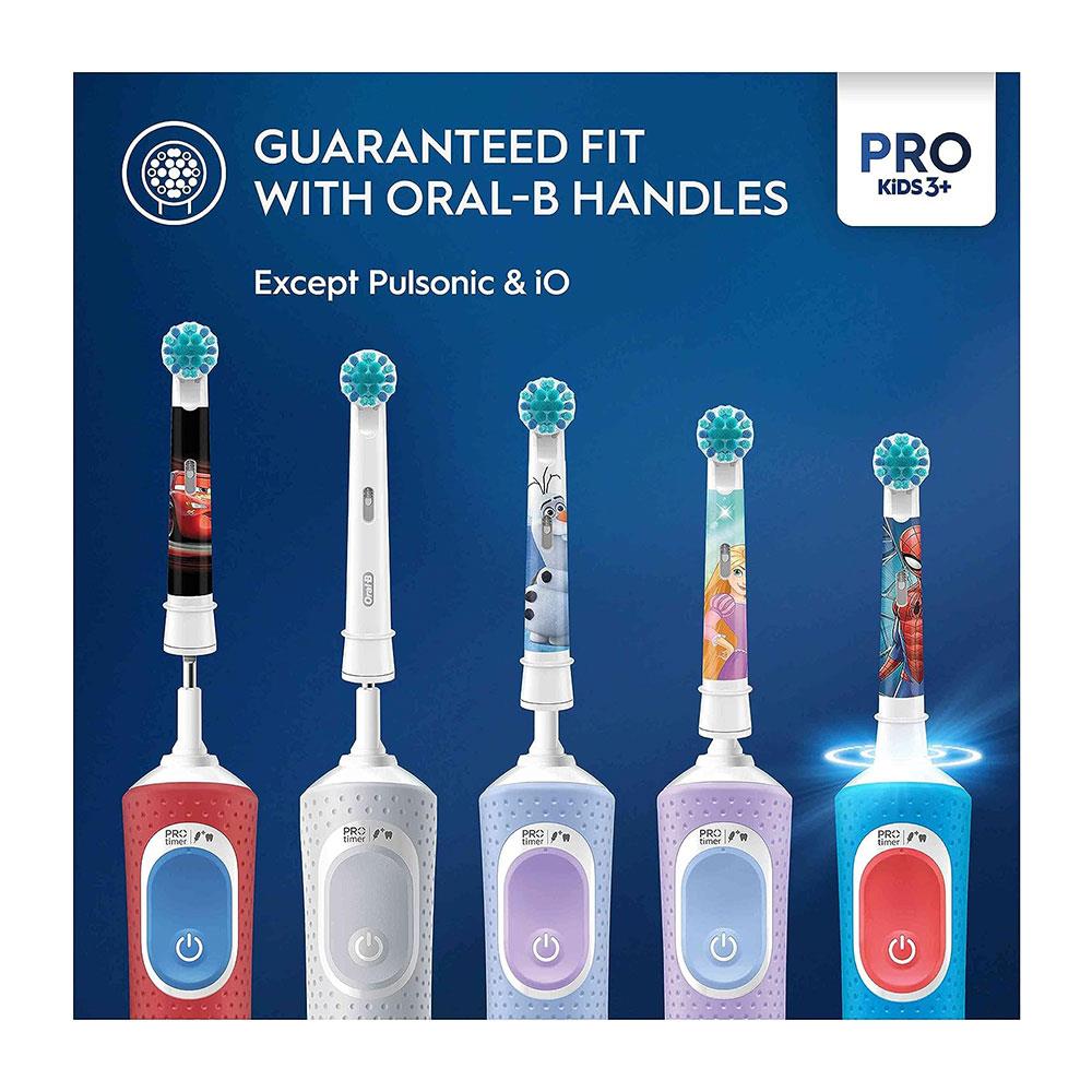 Oral-B Pro Disney Frozen Kids Electric Toothbrush Head Extra Soft Bristles 4 Pack - White