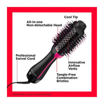 Revlon One-Step Original Salon Hair Dryer And Volumiser Pro Collection Classic Version EU Plug - Black