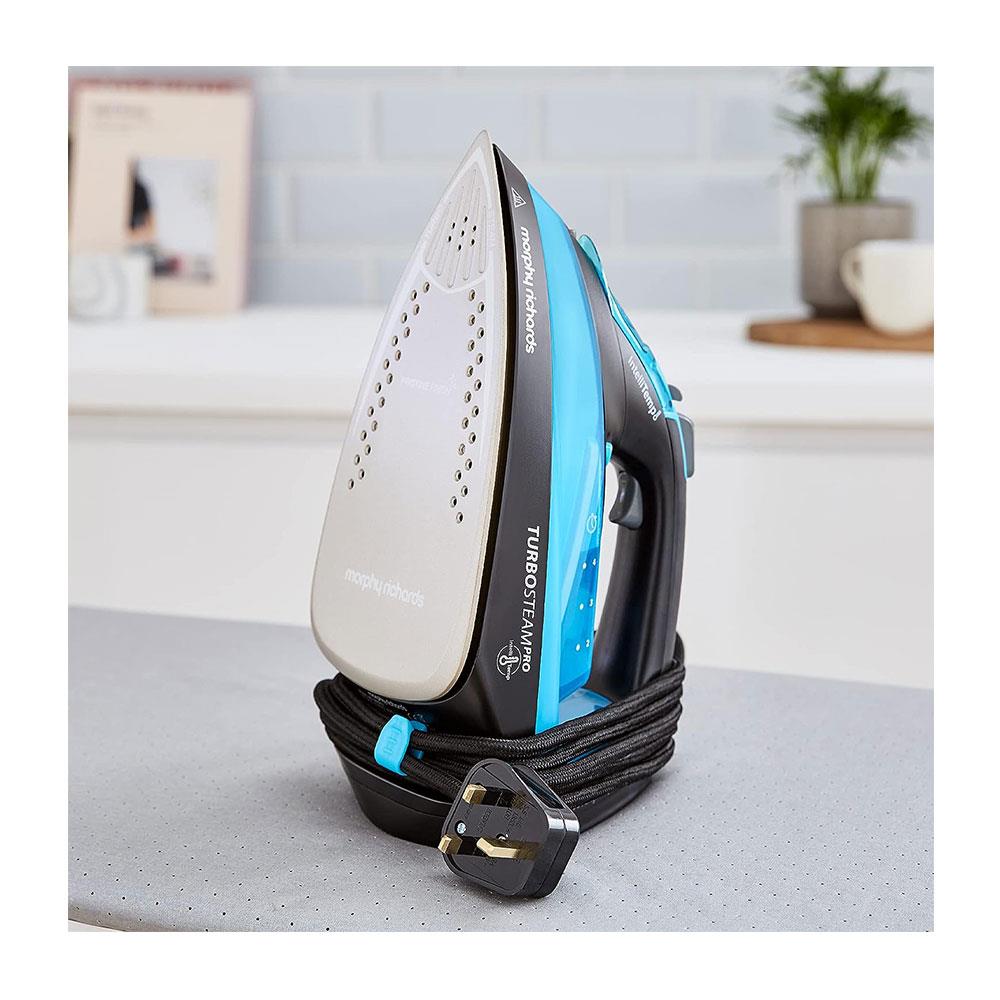 Morphy Richards Crystal Clear Steam Iron Intellitemp 2400W 370ml Water Tank - Black And Blue