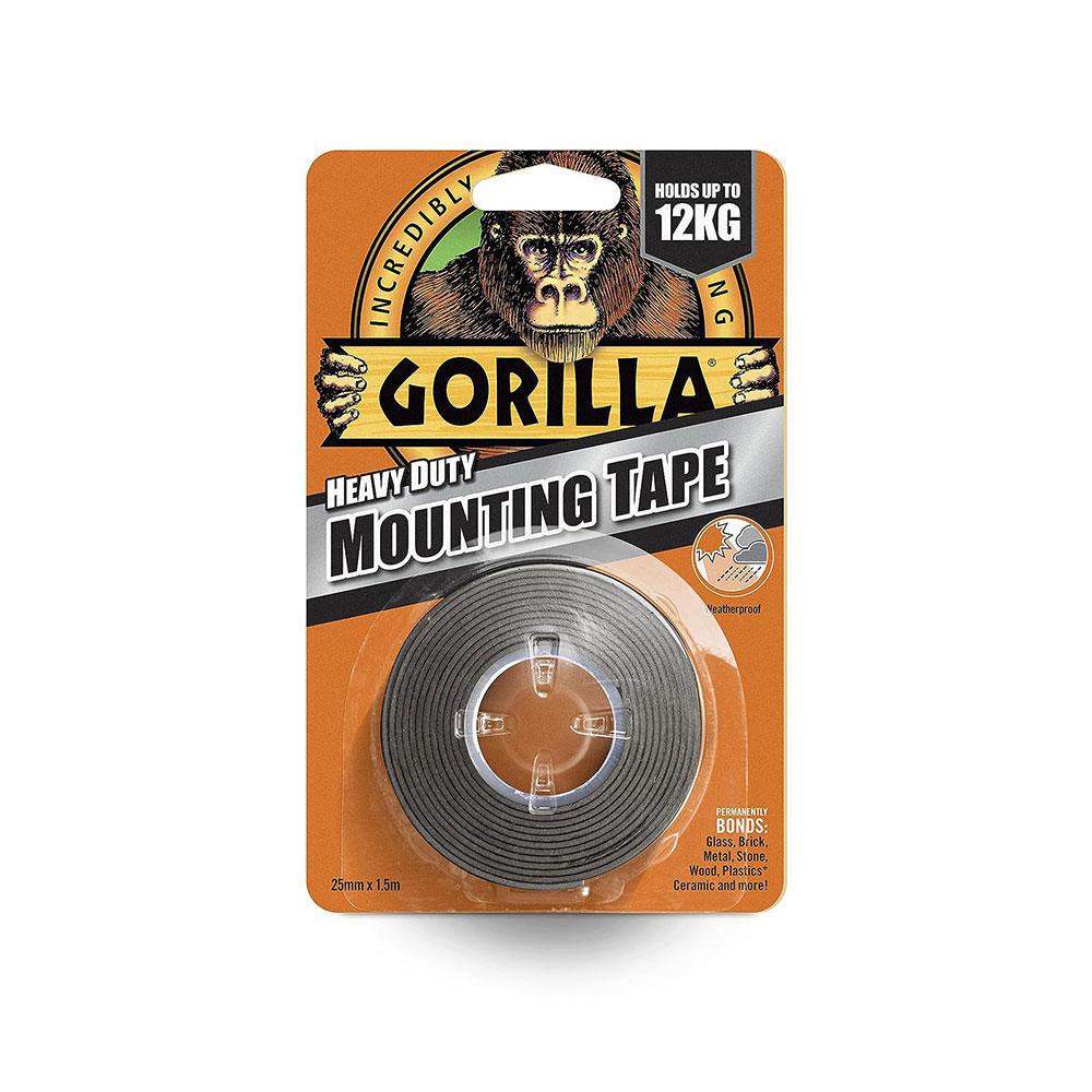 Gorilla Heavy Duty Mounting Tape 25mm x 1.5m - Black Main image