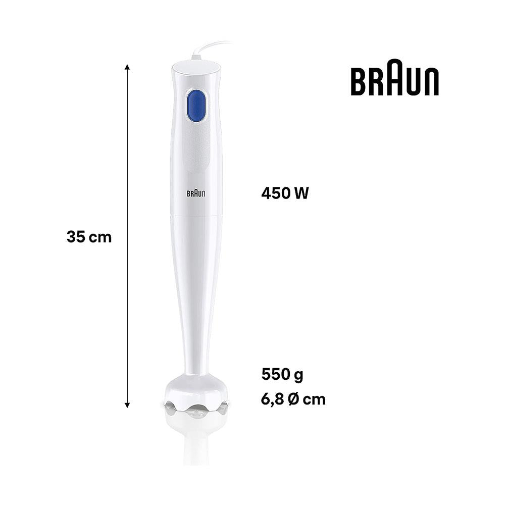 Braun MultiQuick 1 Hand Mixer With EasyTwist Technology One Speed 450W - White