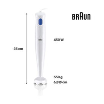 Braun MultiQuick 1 Hand Mixer With EasyTwist Technology One Speed 450W - White