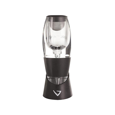 Vinturi Red Wine Aerator Christmas Gift Set With No-Drip Stand 750ml - Black