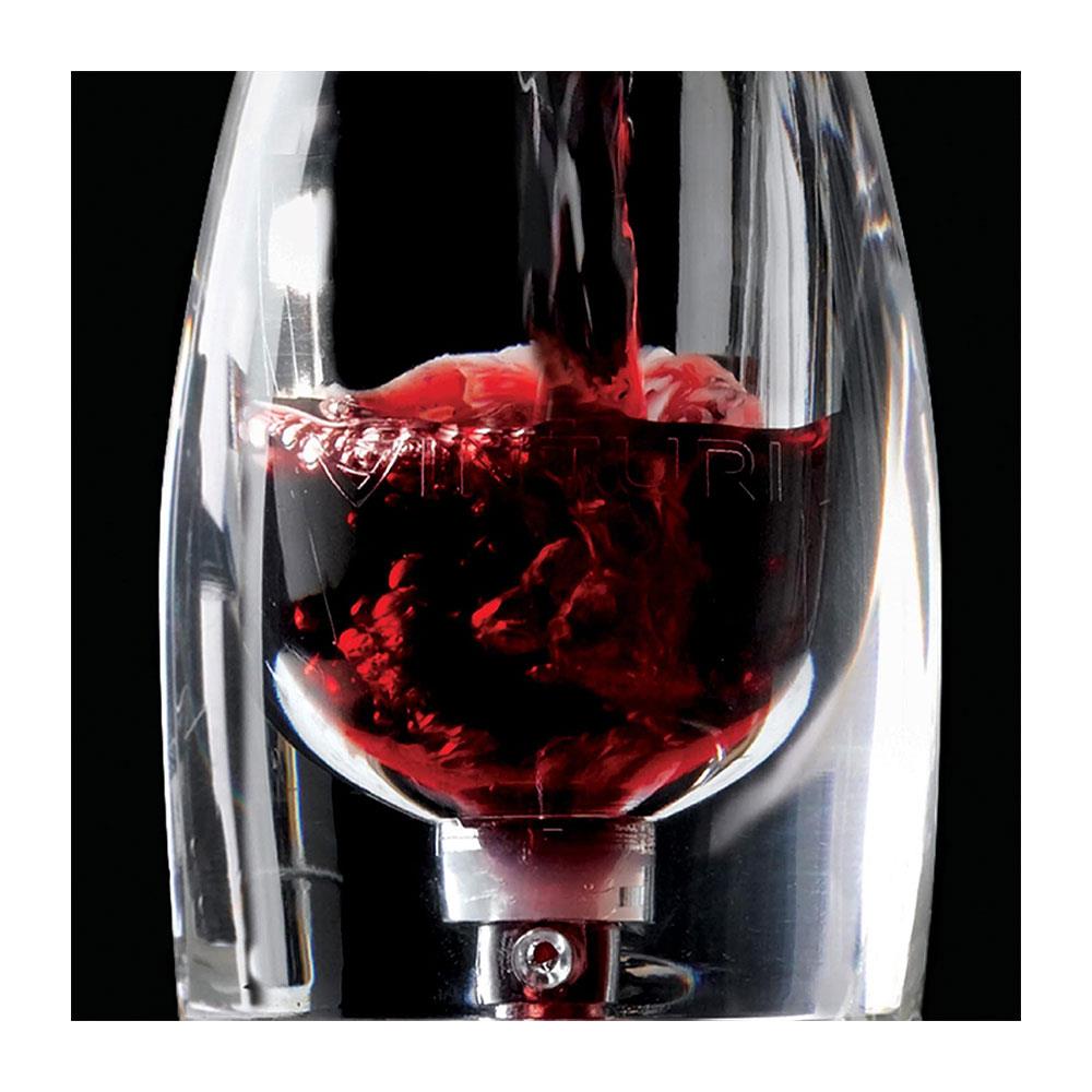 Vinturi Red Wine Aerator Christmas Gift Set With No-Drip Stand 750ml - Black