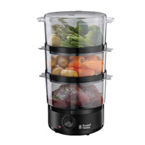 Russell Hobbs Kitchen Collection Compact Food Steamer 400W 7 Litre Capacity - Matte Black