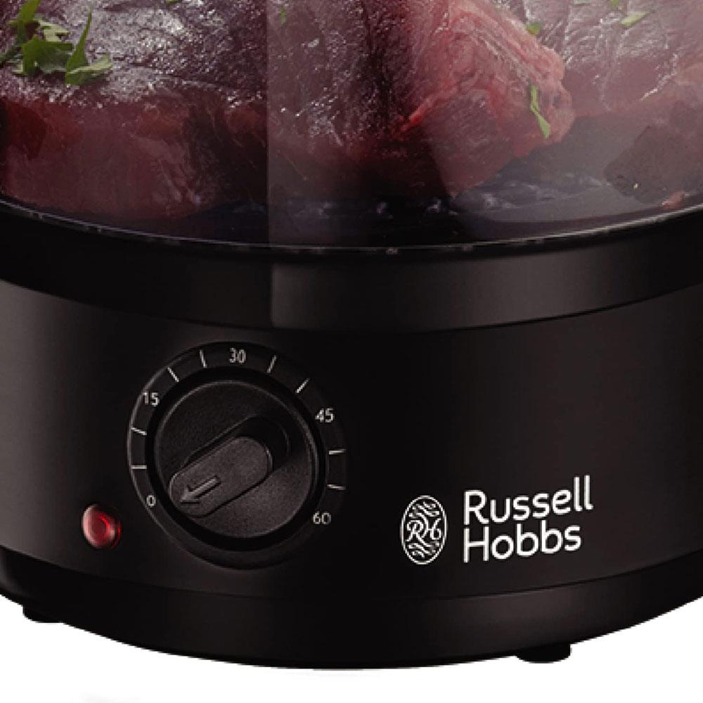 Russell Hobbs Kitchen Collection Compact Food Steamer 400W 7 Litre Capacity - Matte Black