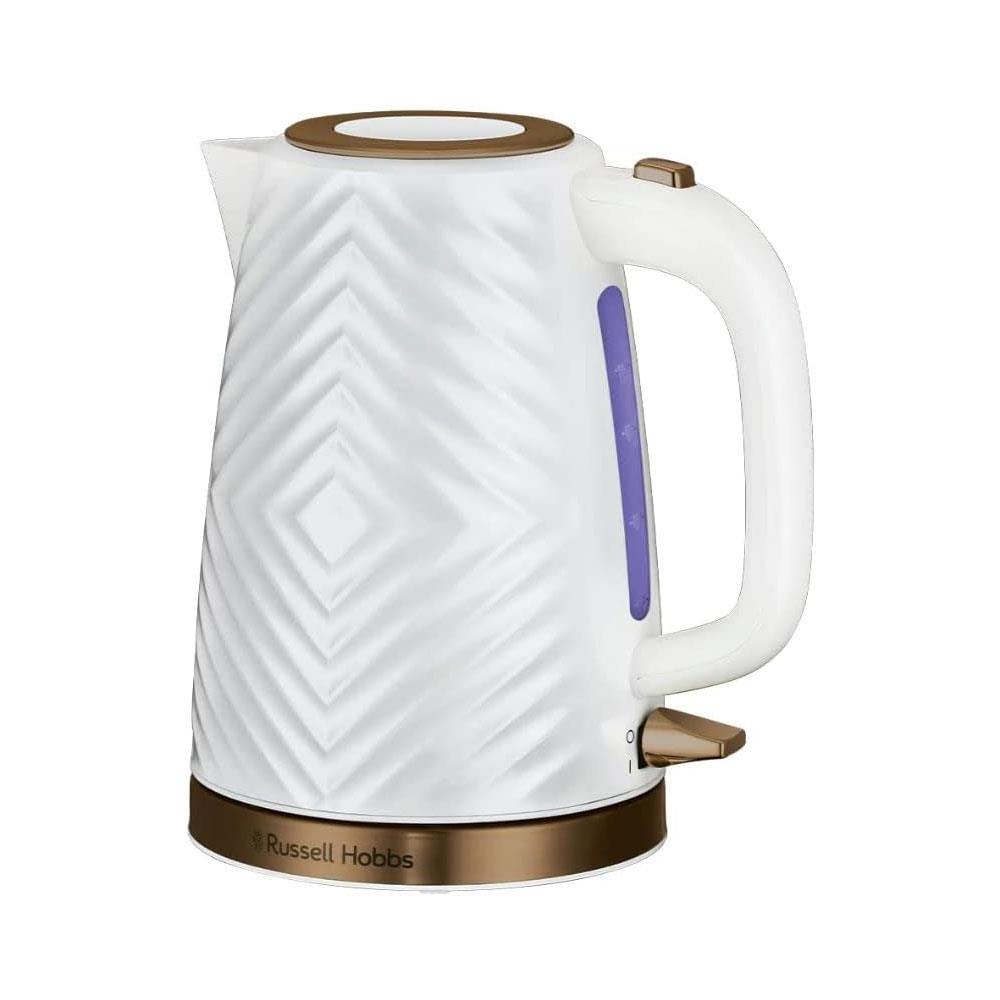 Russell Hobbs Groove Electric Kettle With Perfect Pour 3000W 1.7 Litre - White Main image