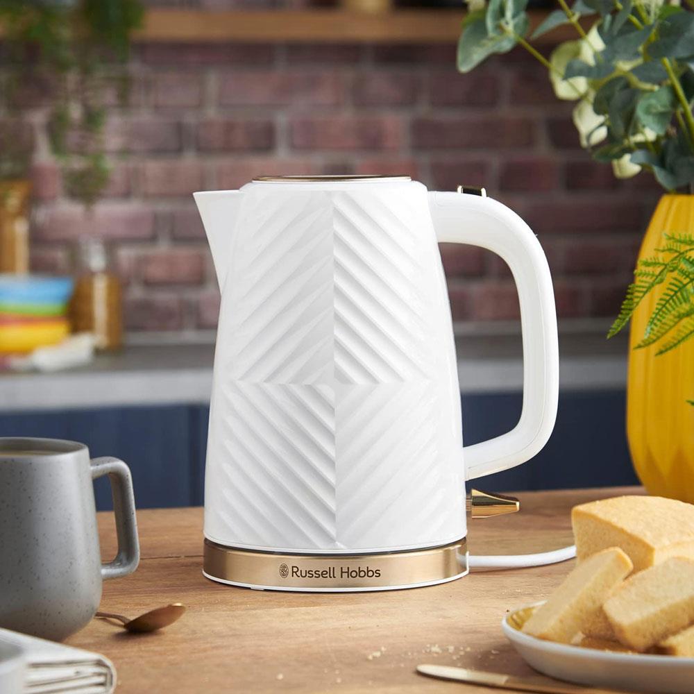 Russell Hobbs Groove Electric Kettle With Perfect Pour 3000W 1.7 Litre - White Secondary image