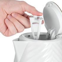 Russell Hobbs Groove Electric Kettle With Perfect Pour 3000W 1.7 Litre - White