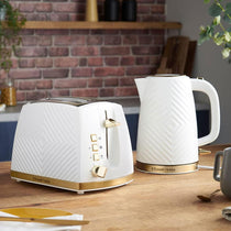 Russell Hobbs Groove Electric Kettle With Perfect Pour 3000W 1.7 Litre - White