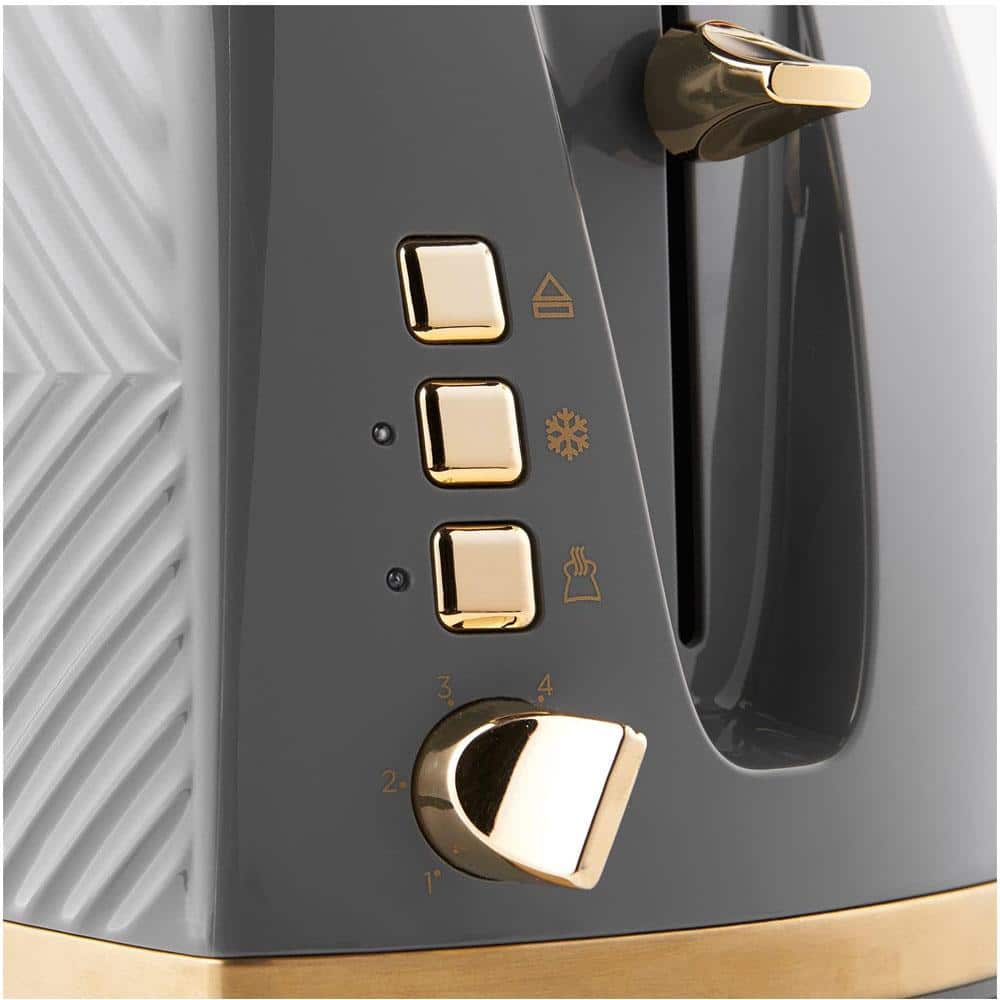 Russell Hobbs Groove 2 Slice Toaster With Frozen Cancel And Reheat Settings 850W - Grey Secondary image