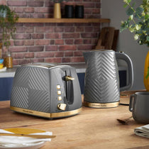 Russell Hobbs Groove Electric Kettle With Perfect Pour 3000W 1.7 Liter - Grey