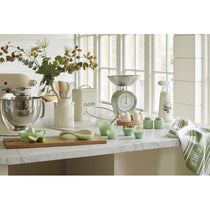 KitchenCraft Serenity Milk Glass Lemon Squeezer/Citrus Juicer - Jade Green